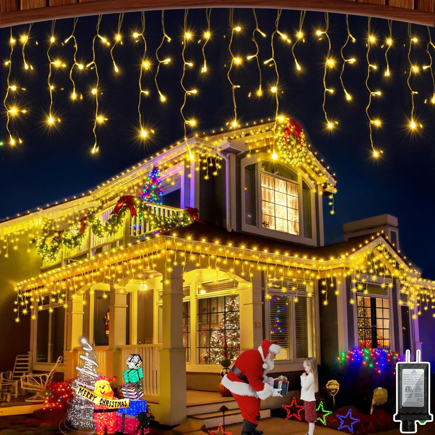 50FT 504 LED Outdoor Christmas Lights for Holiday Decor