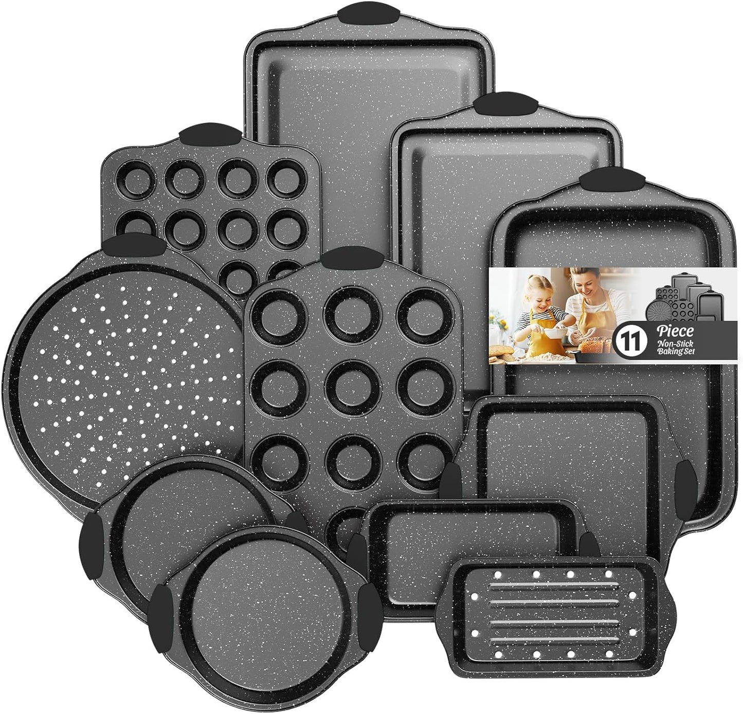 11-Piece Nonstick Baking Pan Set for All Your Baking Needs