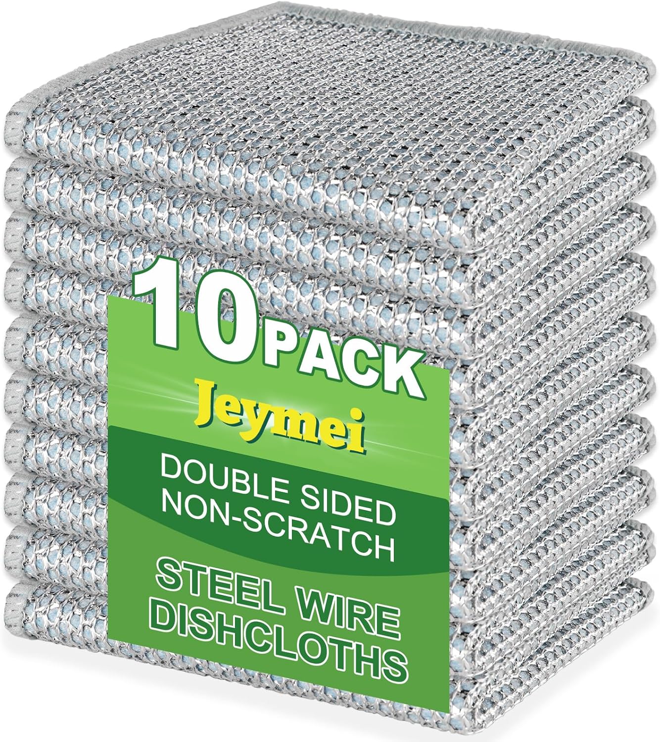 Scratch-Free Dual-Sided Dishcloth Set by Jeymei