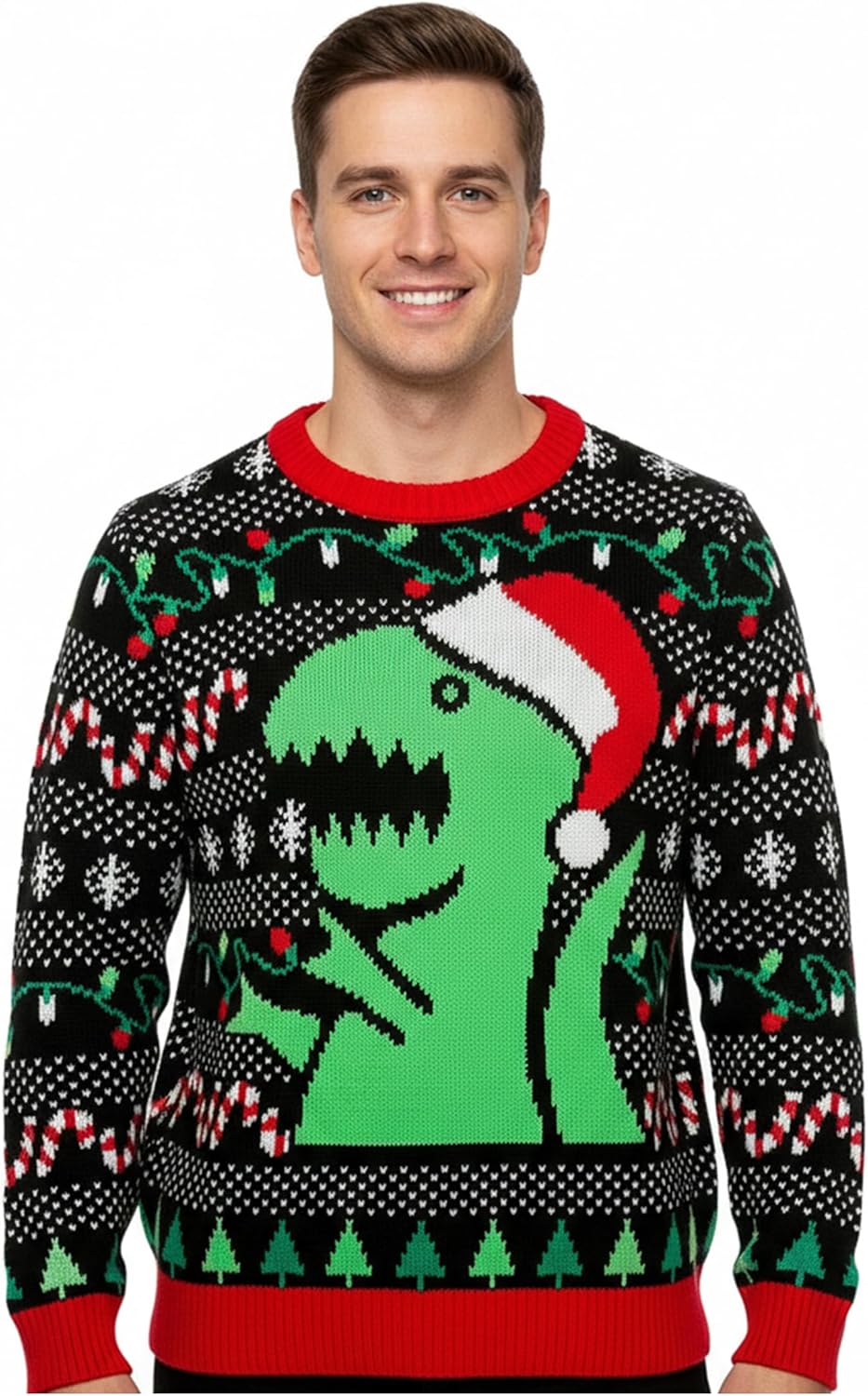 Tstars Santa Sports Ugly Christmas Sweater for Men and Women