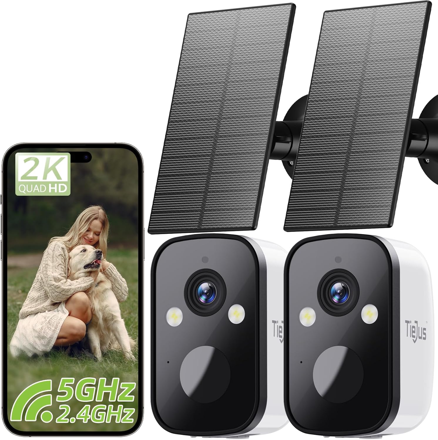 5G Solar Security Cameras Wireless Outdoor for Home Protection