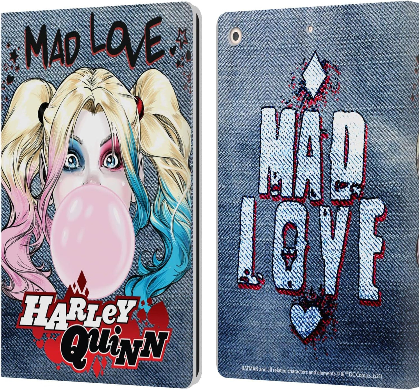 Batman DC Comics Bubblegum Harley Quinn iPad 10.2 Wallet Case