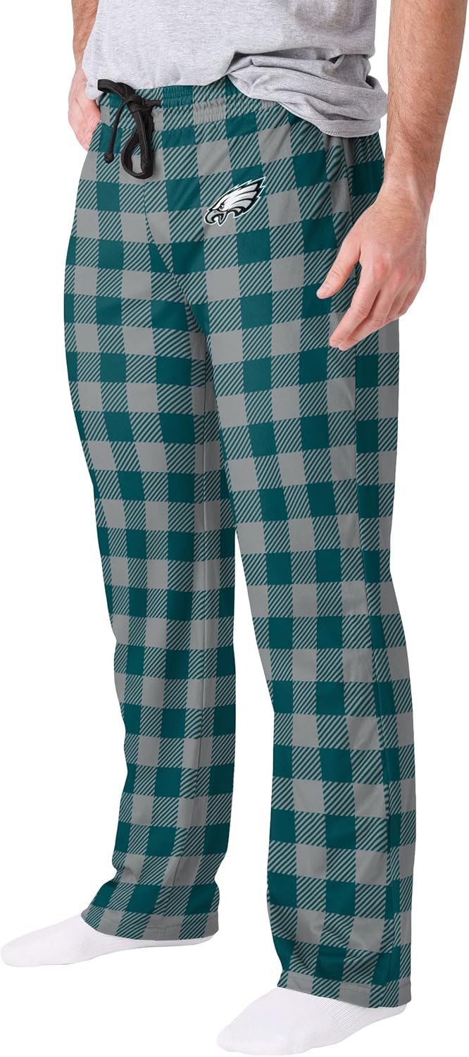 FOCO Men's NFL Team Logo Buffalo Check Lounge Pants for Comfort
