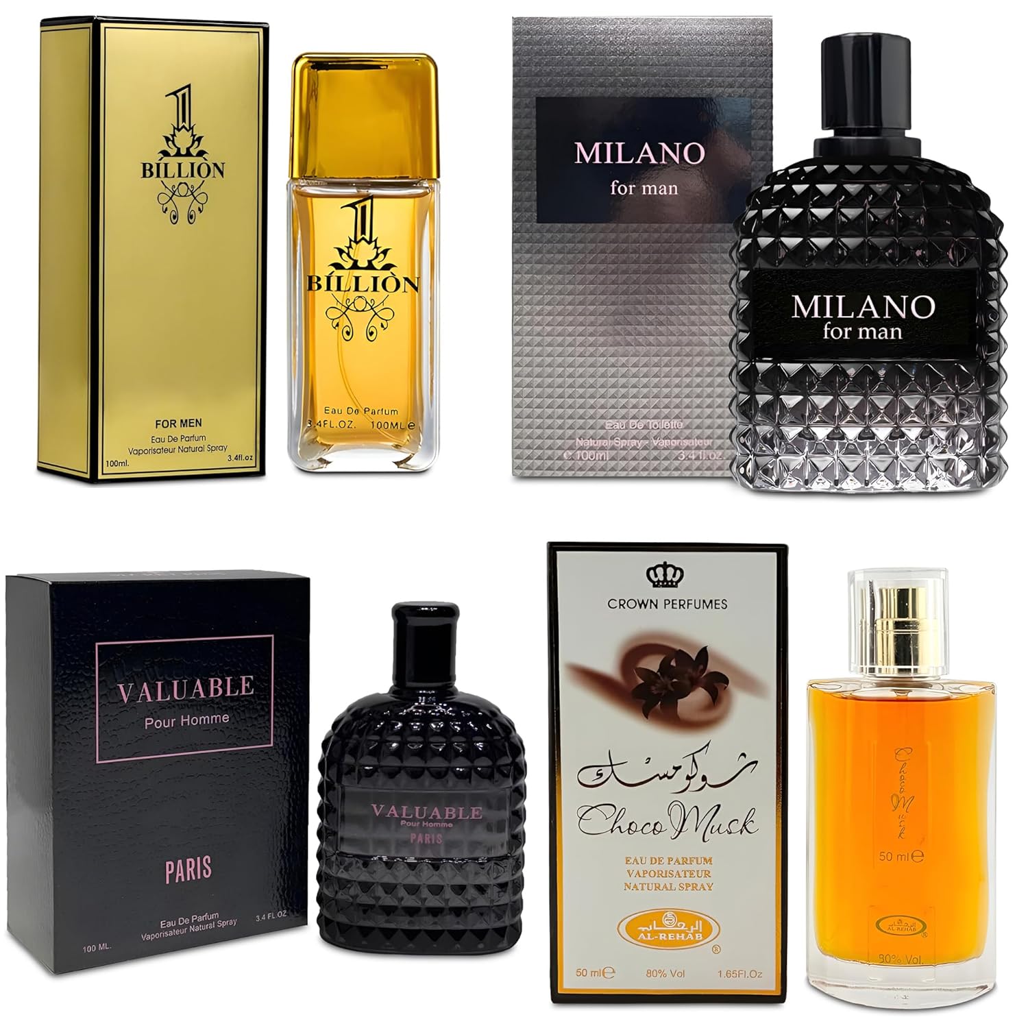 Men Cologne 4-Piece Combo Set for Sophisticated Men