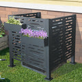 Air Conditioner Fence 3.5ft x 3.5ft Metal Privacy Cover - Charcoal