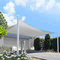 HOMA 18ft x 21ft Grey Rectangle Sun Shade Sail Canopy - Heavy Duty UV