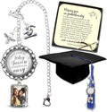Graduation Cap Tassel Memorial Photo Charm Pendant - Personalize 2025