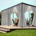 Grommet Outdoor Curtains for Patio Waterproof 8 Pcs Set
