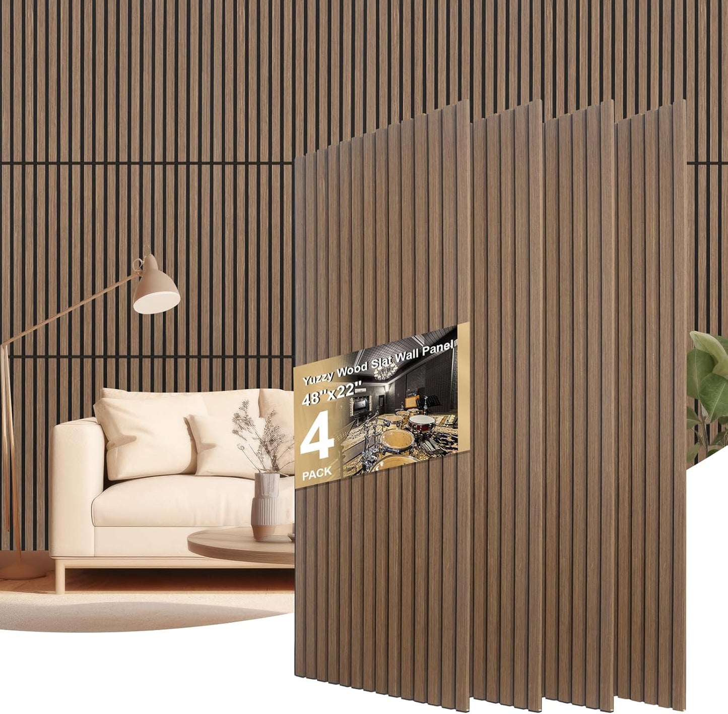 Yuzzy Acoustic Wood Slat Wall Panels for Elegant Interior Decor