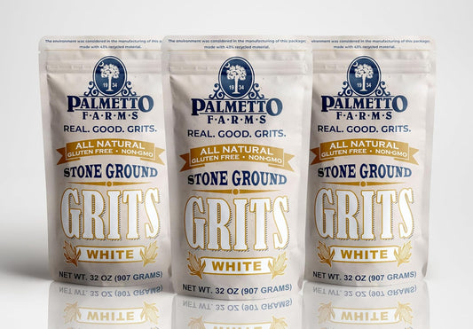 Palmetto Farms White Grits 3 Pack - Smooth, Creamy, All Natural