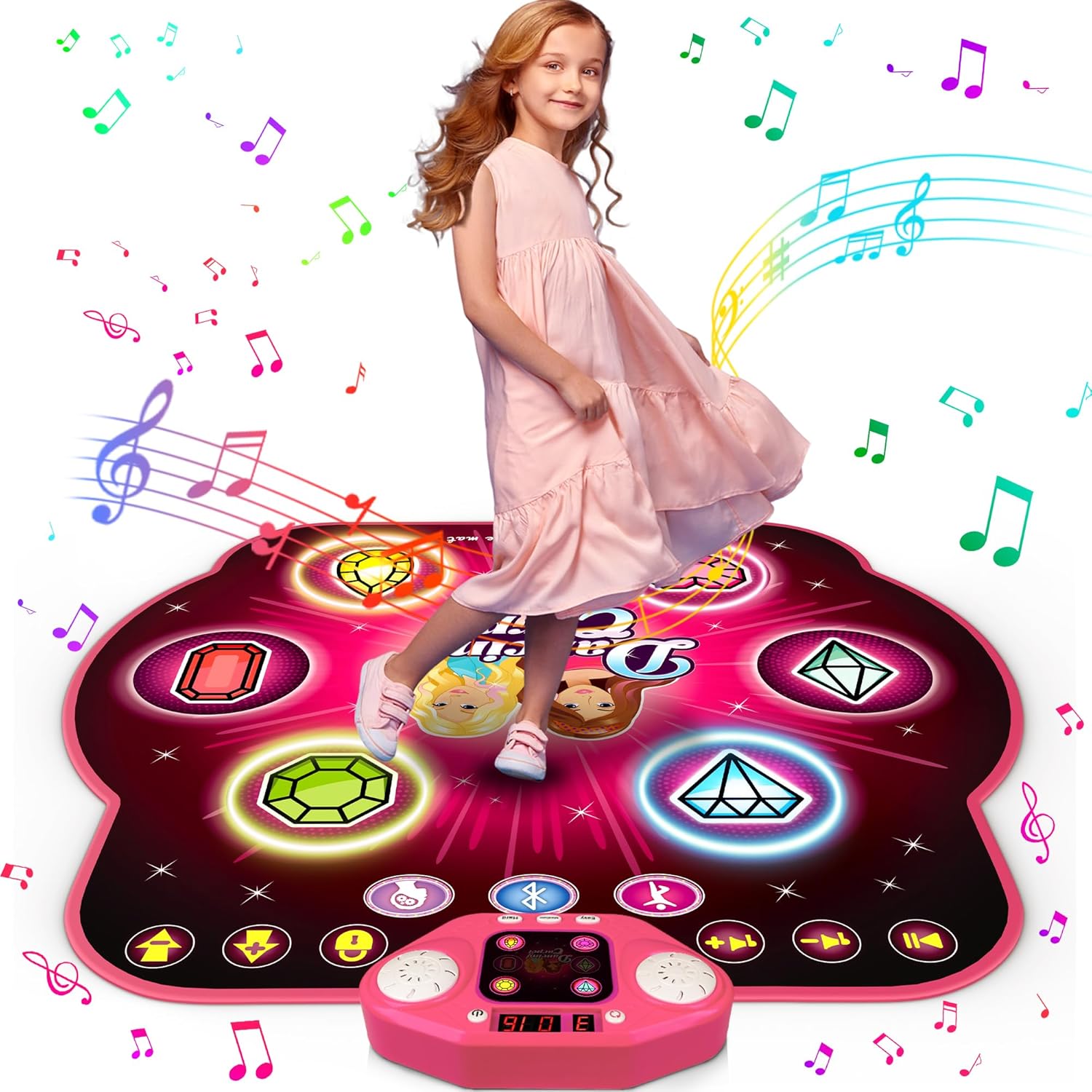 Dance Mat Toys for Kids with Bluetooth and Light-up Features