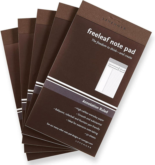 Levenger Cornell System Writing Pads x5