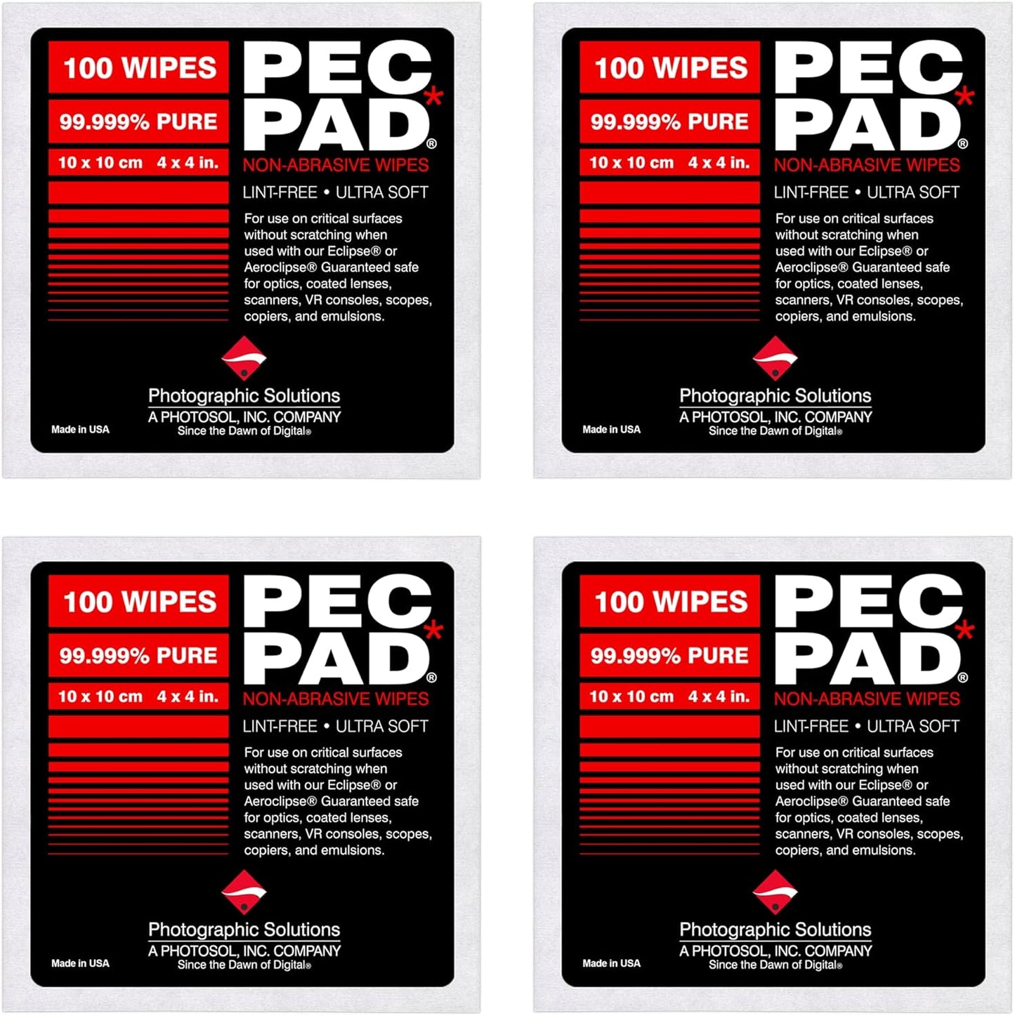 PEC-PAD Lint Free Wipes for Cleaning Sensitive Surfaces