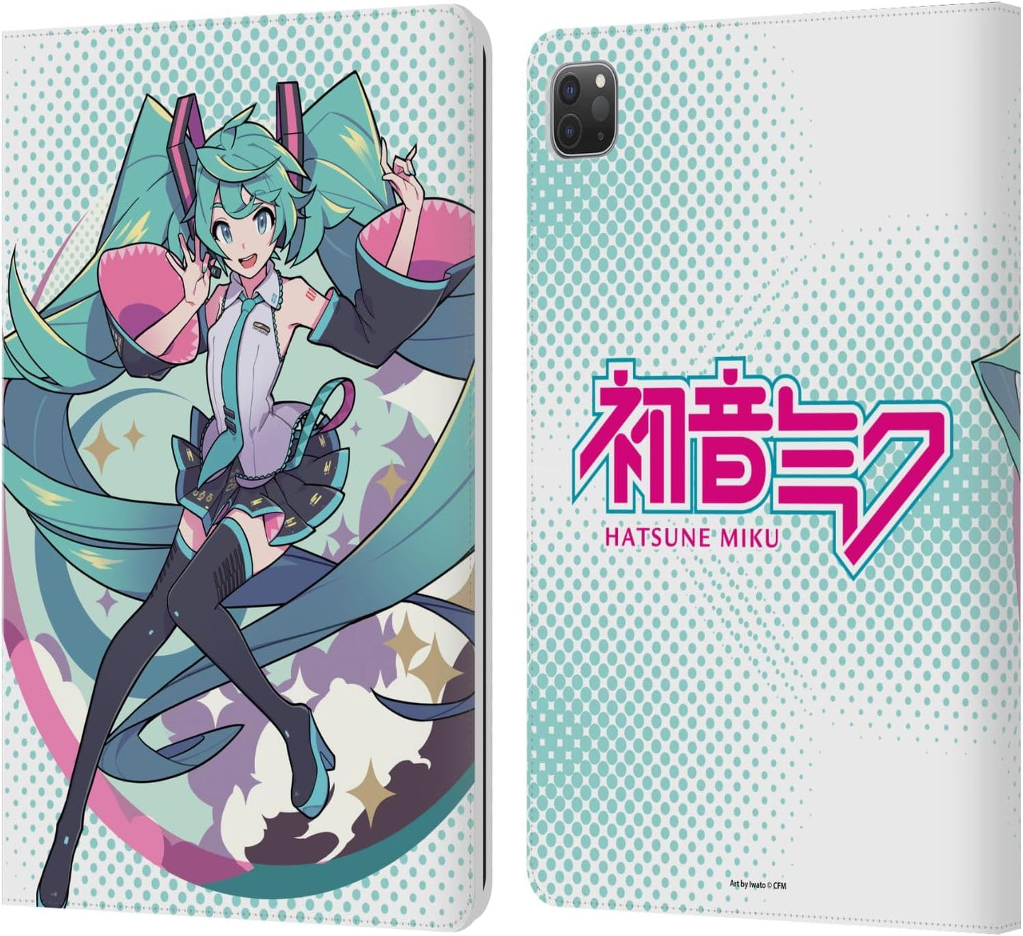 Hatsune Miku Pastels Graphics Leather Wallet Case for iPad Pro