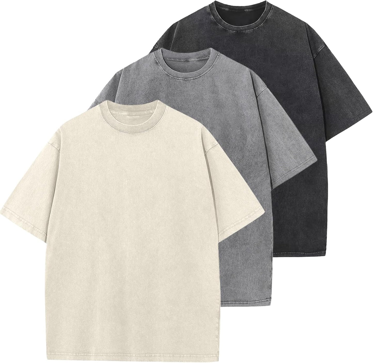 Men's Cotton T-Shirts Oversized Casual Loose Tee Tops for All