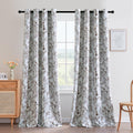 Blackout Curtains 96 in Floral Print 2 Panels - Thermal Insulated