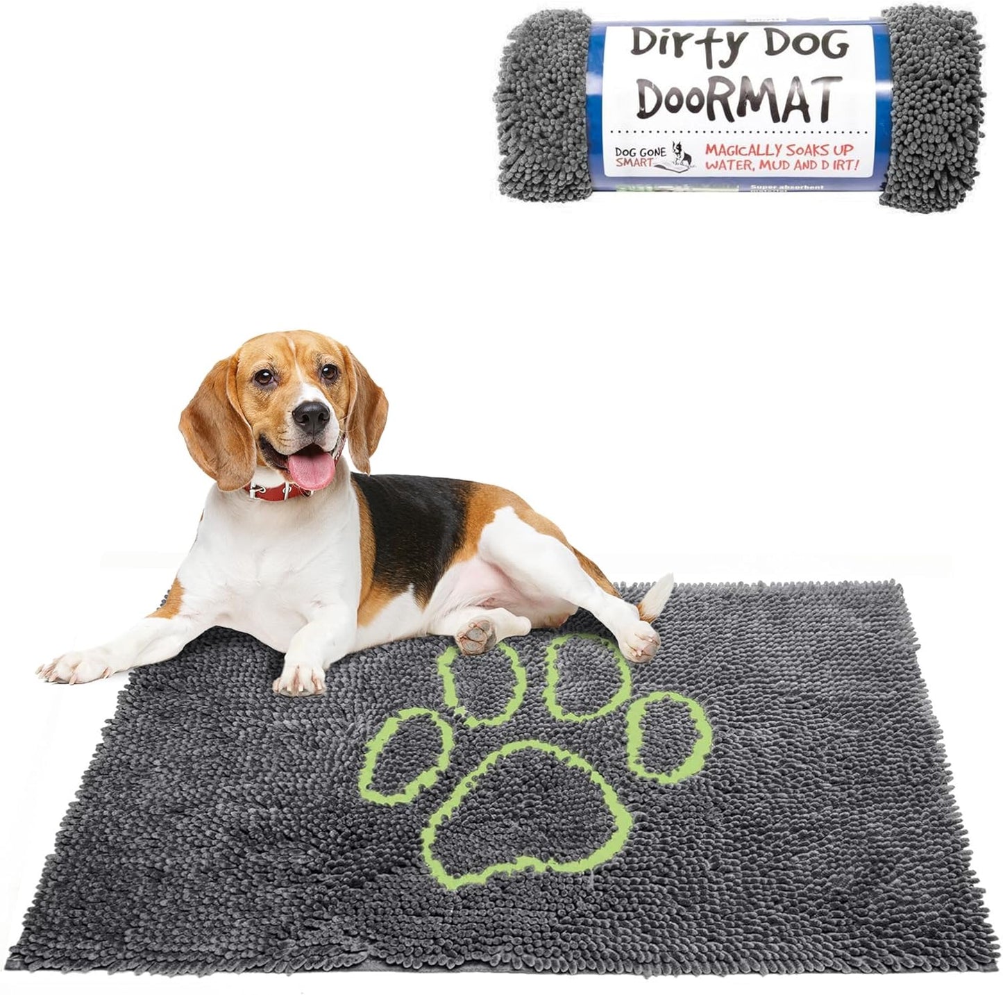 Dog Gone Smart Dirty Dog Doormat - Super Absorbent Rug for Pets