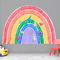 Learn & Grow Magnetic Wall Decal - Rainbow Playwall for Kids