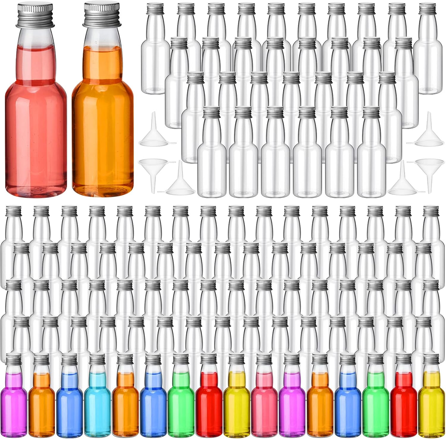 120 Pcs Mini Liquor Bottles for Party Favors and Weddings