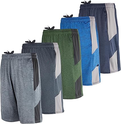 Real Essentials Youth Dry-Fit Active Athletic Basketball Shorts