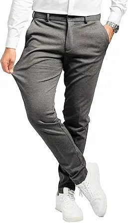 Comfortable Slim Fit Stretch Trousers for Men - Modern Style