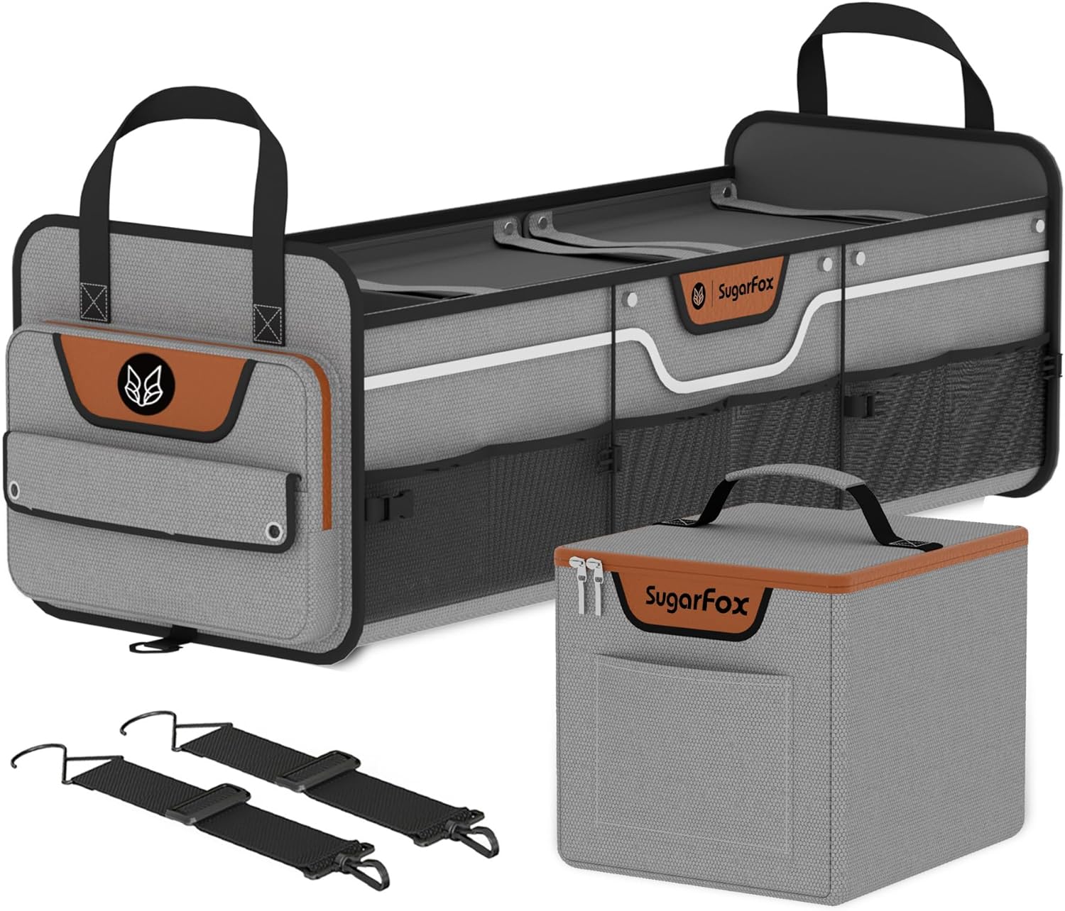 Heavy Duty Waterproof Car Trunk Organizer with Cooler and Compartments