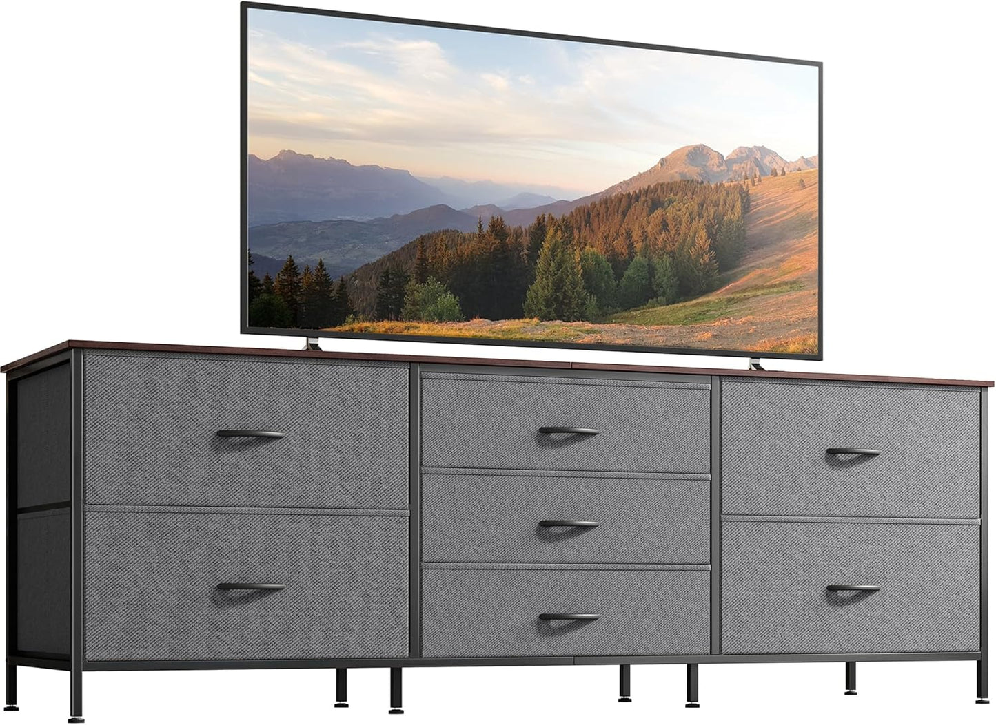 Huuger Dresser for Bedroom and TV Stand, 63 Inch Storage
