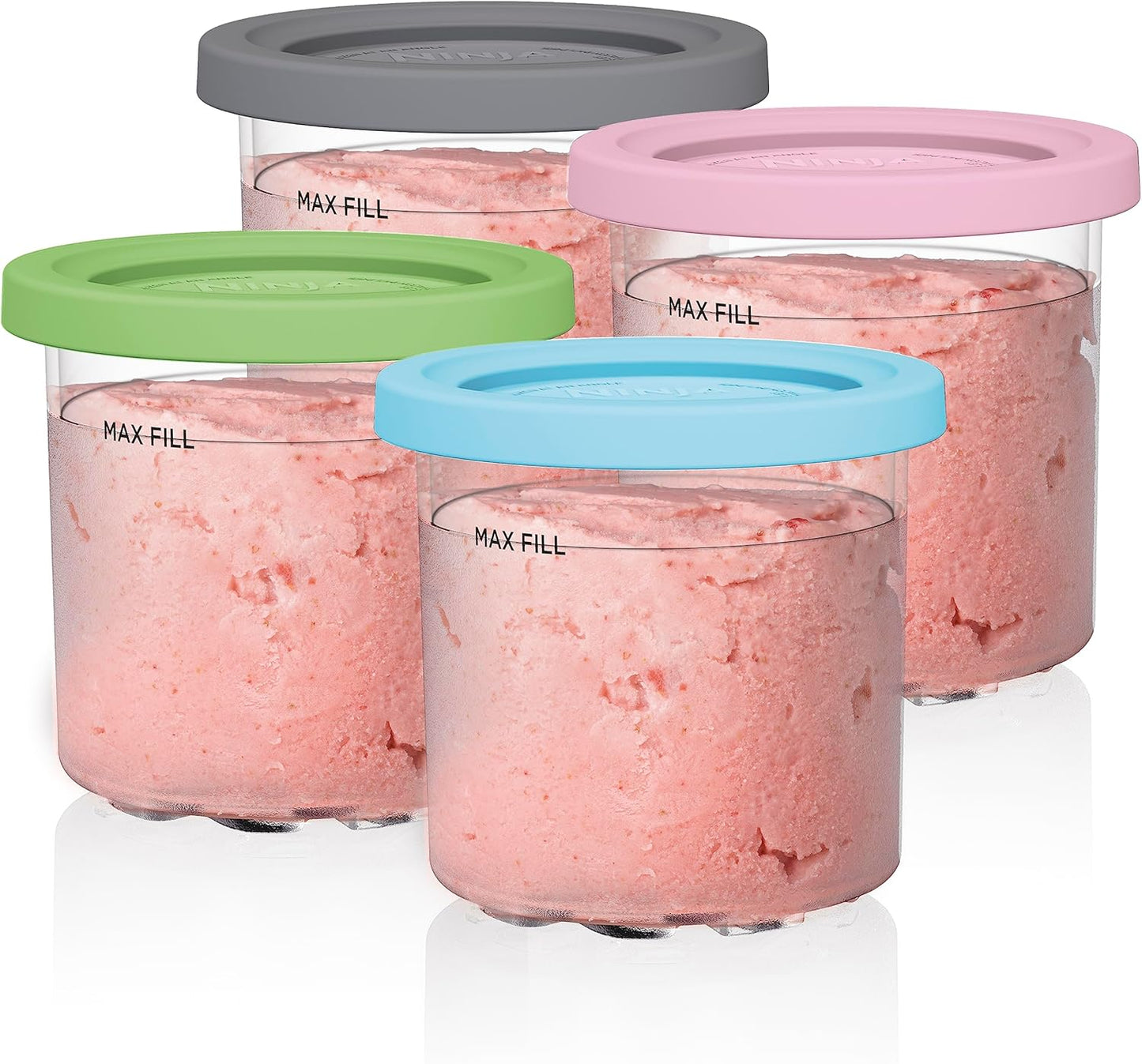 Ninja Creami Pints 4 Pack for NC299 & NC300 Series Makers