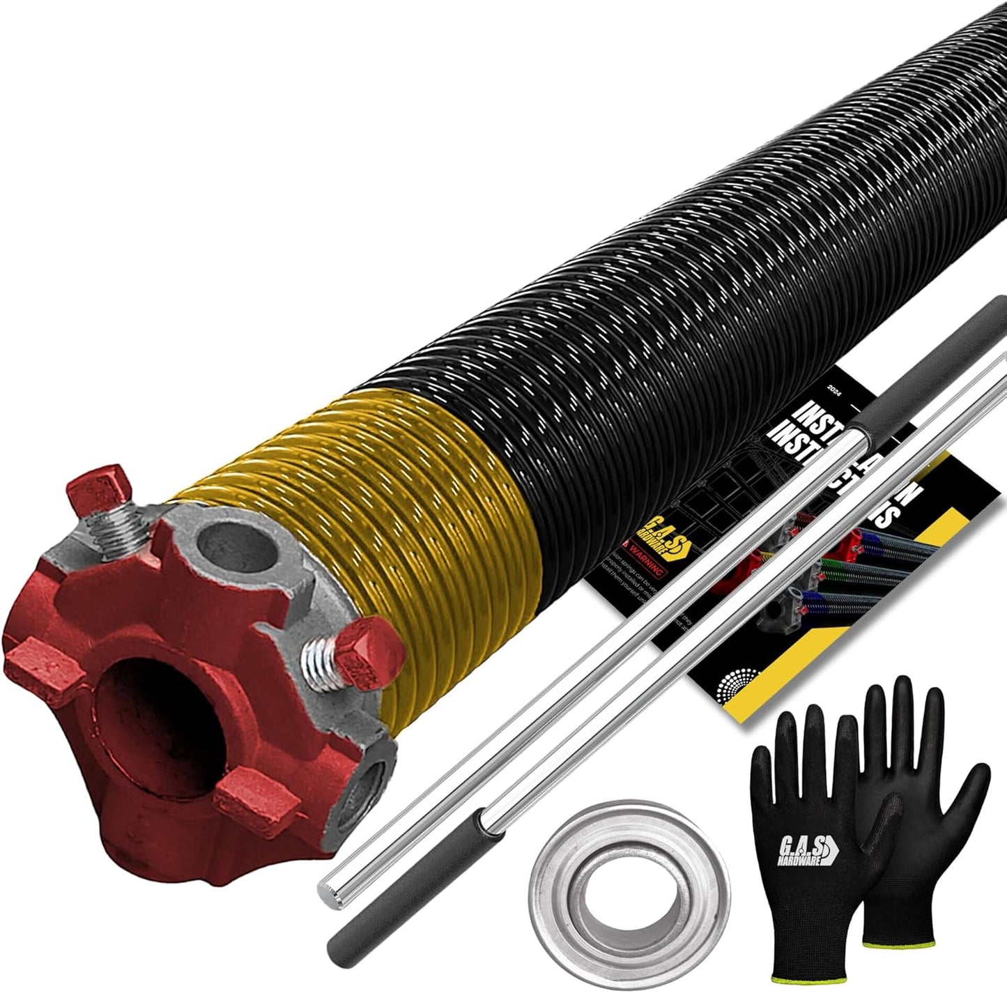Garage Door Torsion Spring 250x2x30 with Steel Bearing and Tools