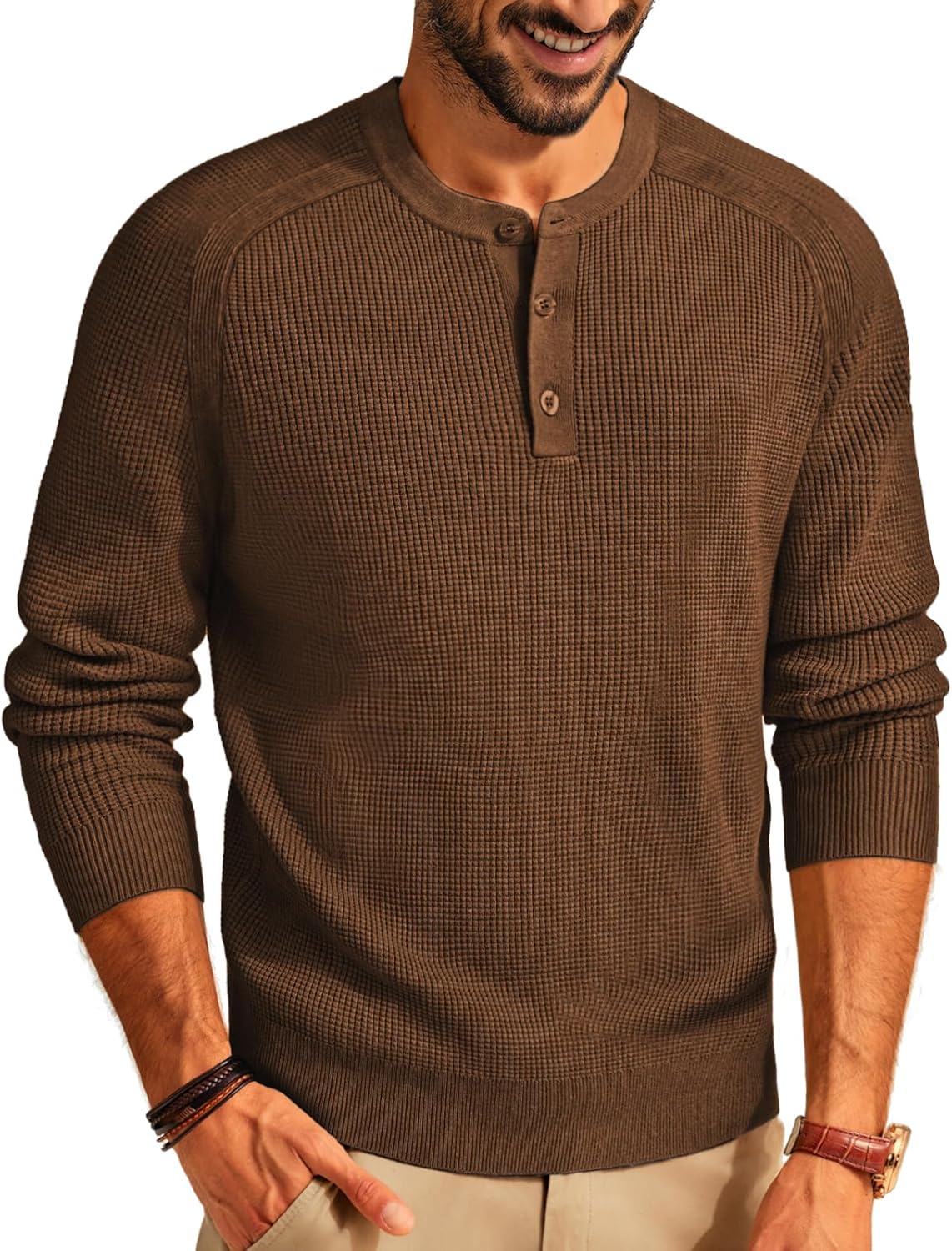 PJ PAUL JONES Men's Solid Color Pullover Sweater for All Seasons