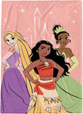 Disney Princess Plush Throw Blanket for Kids - Soft & Cozy Fleece