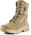 Womens 8in Tactical Combat Boots - Lightweight Durable Desert