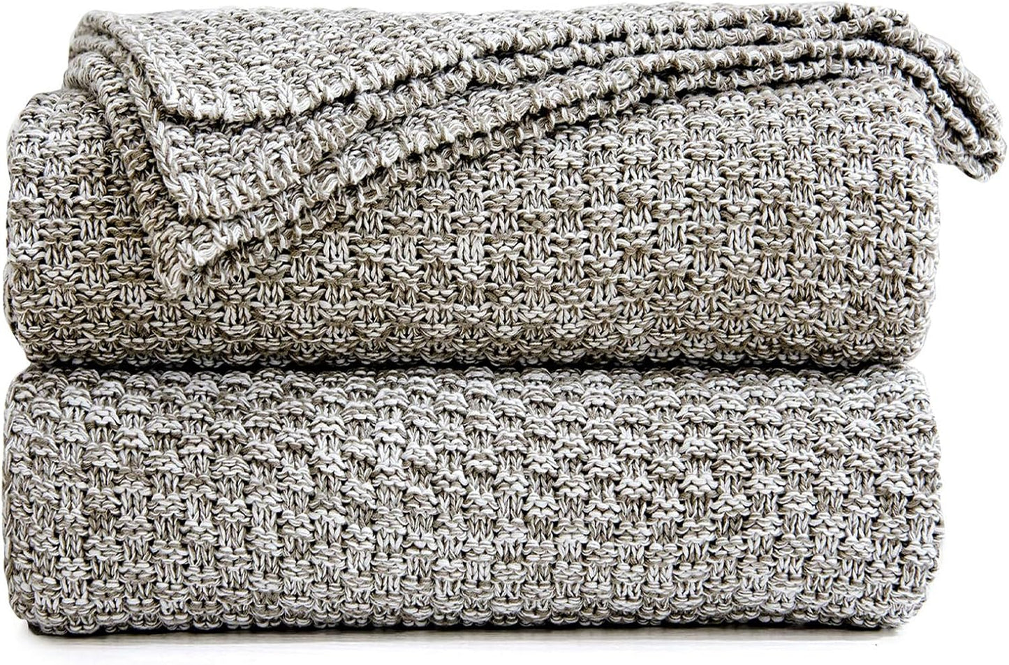 Longhui Bedding Knitted Throw Blanket for Couch, Soft and Cozy