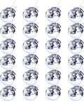 20oz Disco Ball Cups 25 PCS with Lid and Reusable Straw - Silver Retro