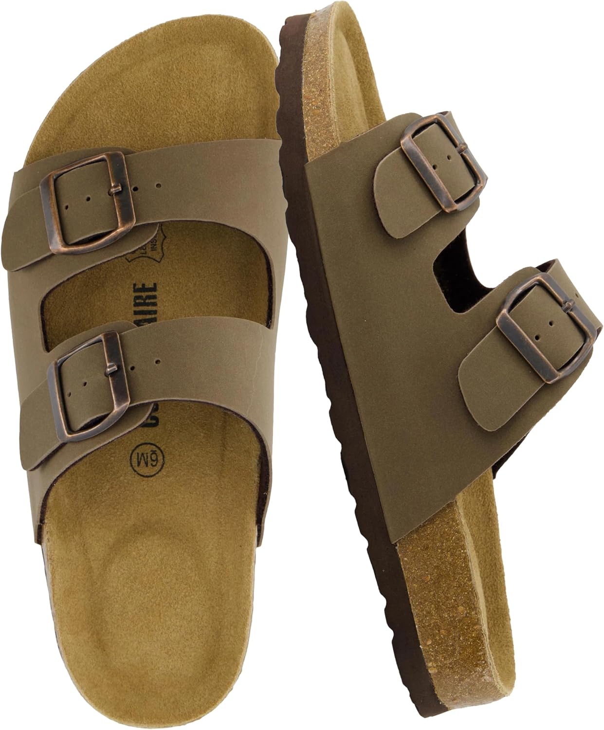 CUSHIONAIRE Lane Cork Footbed Sandals for Women Comfort