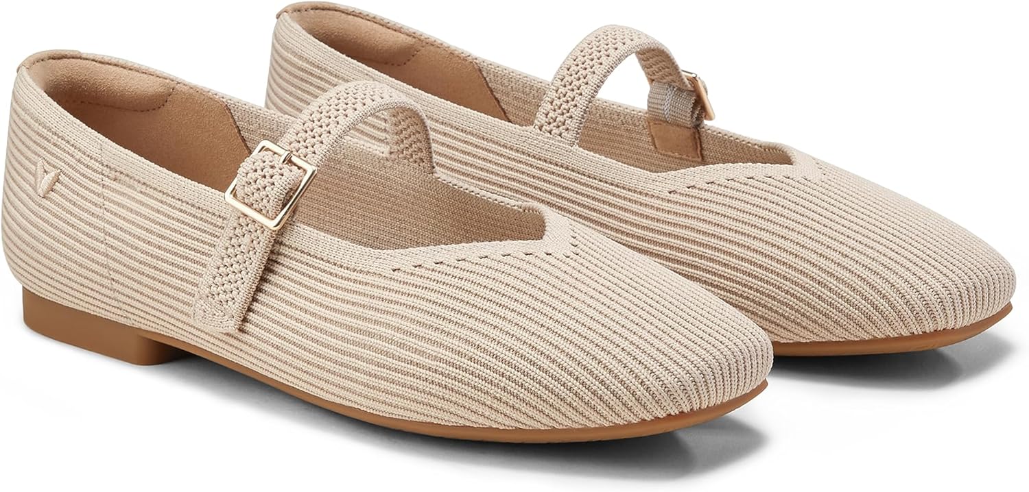VIVAIA Margot Mary Jane Flats for Women - Comfortable Slip-On Shoes