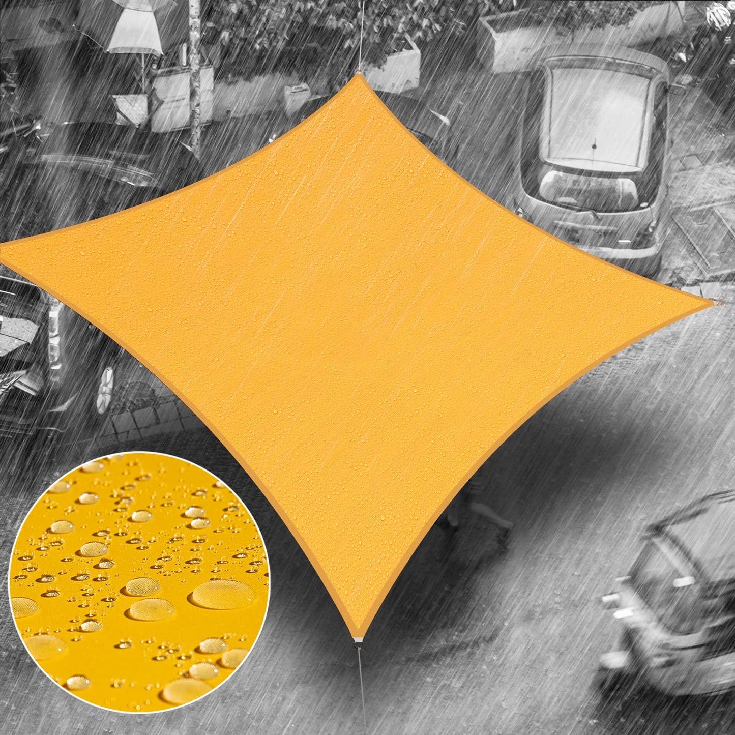 Royal Shade 12ft x 18ft Yellow Rectangle Waterproof Sun Shade Sail
