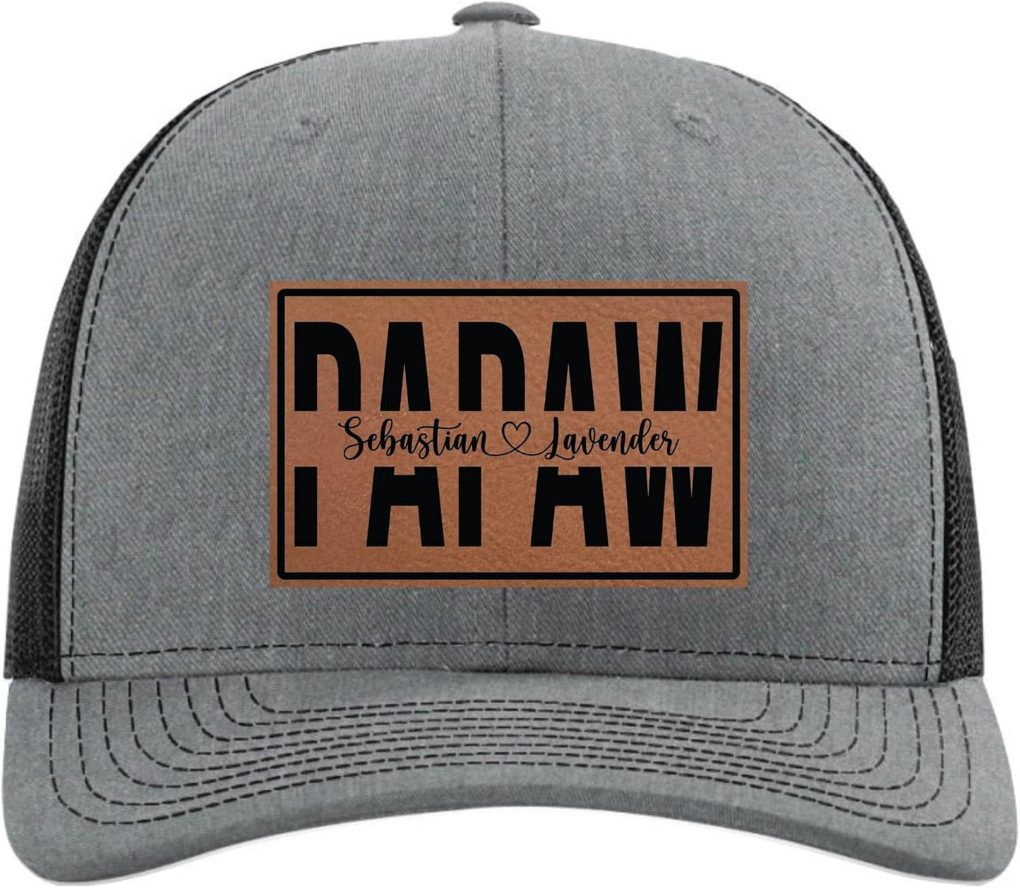 Personalized Fathers Day Hats Customized for Grandpa from Grandkids