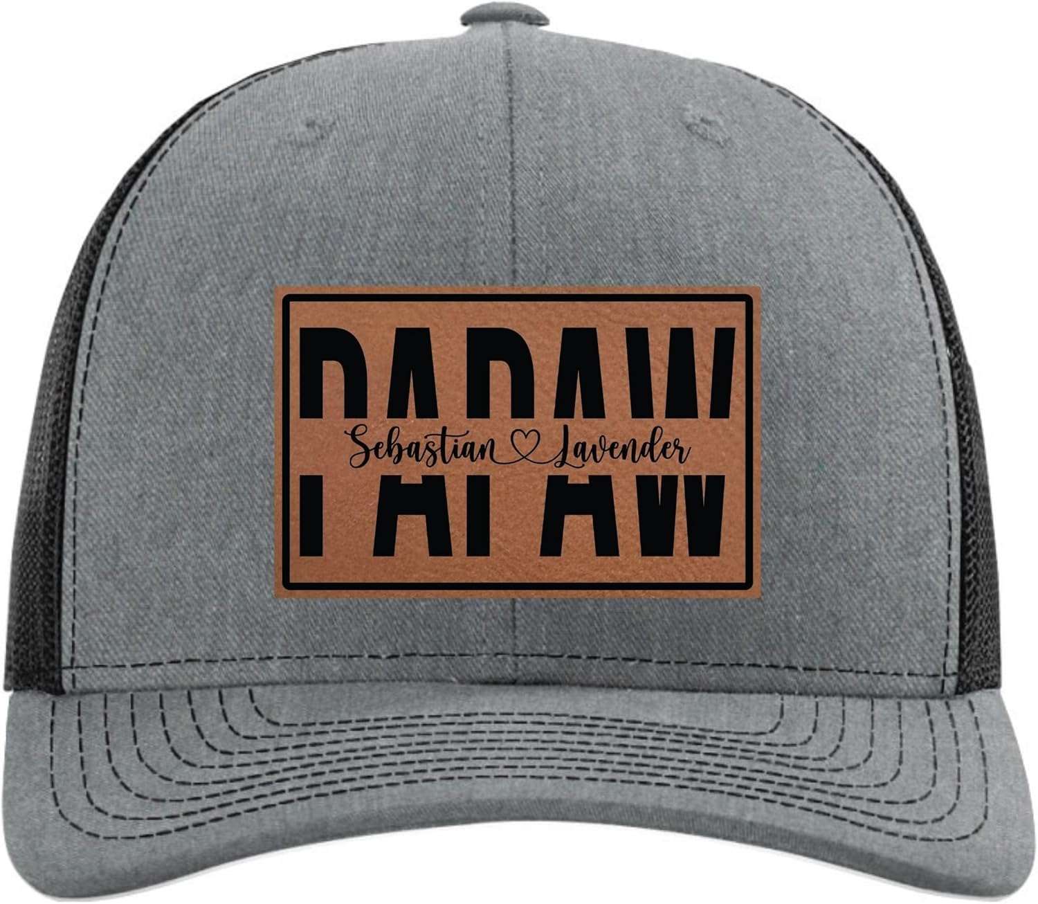 Personalized Fathers Day Hats Customized for Grandpa from Grandkids