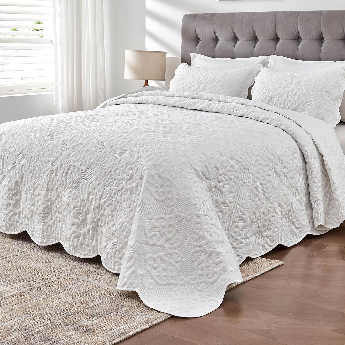 Oversized King Bedspreads 128x120 Extra Wide Quilt Set