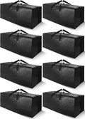 Cosy Family 8 Pack 40 Gal Extra Large Moving Bags - Heavy Duty Black