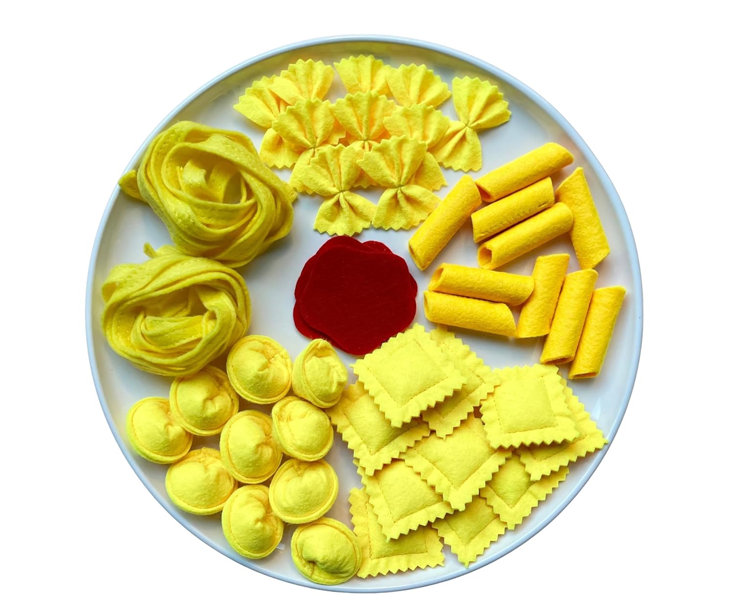 Handmade Felt Play Food Pasta Set for Toddlers & Kids Fun
