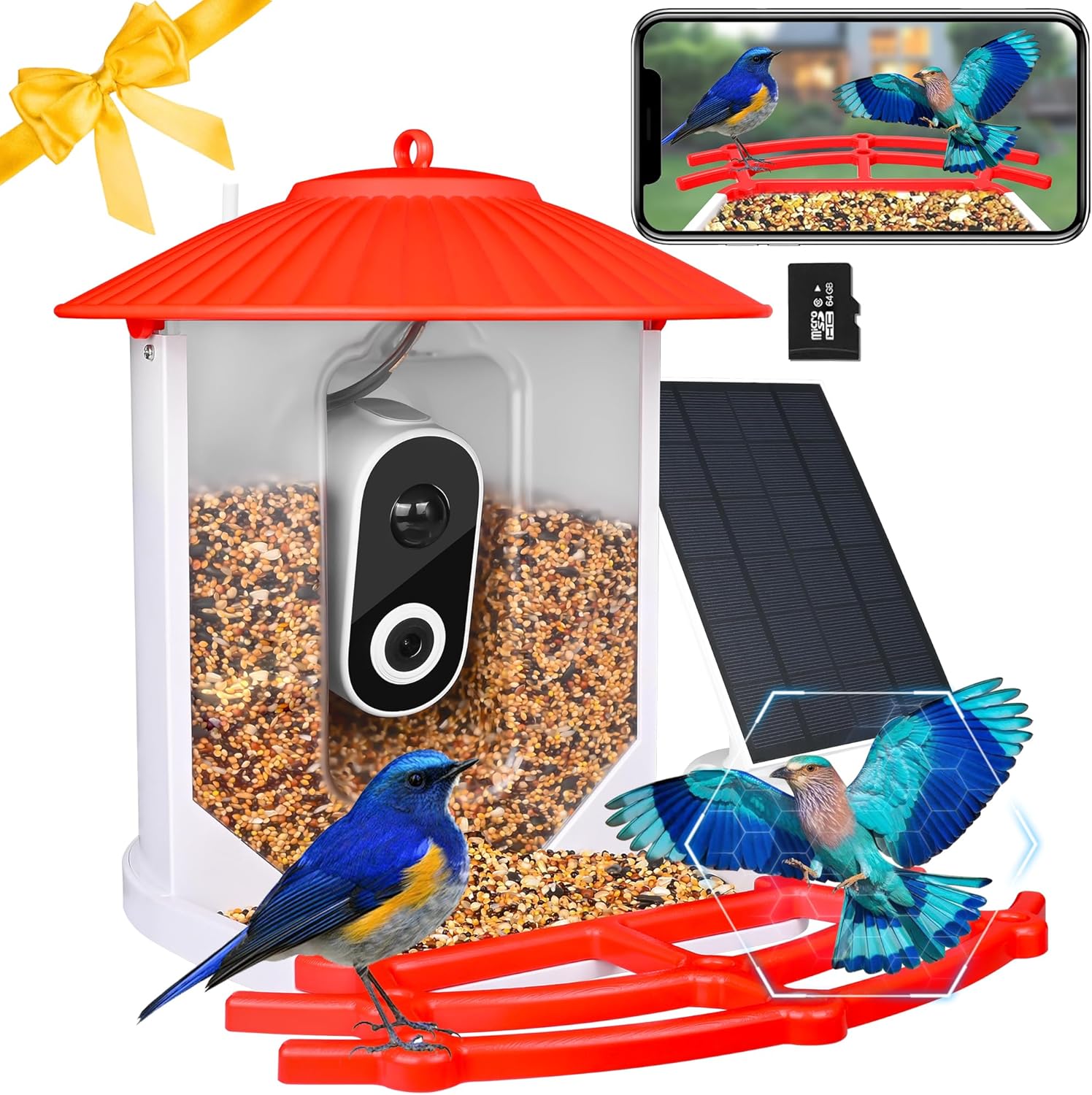 1080P Smart Bird Feeder Camera with AI