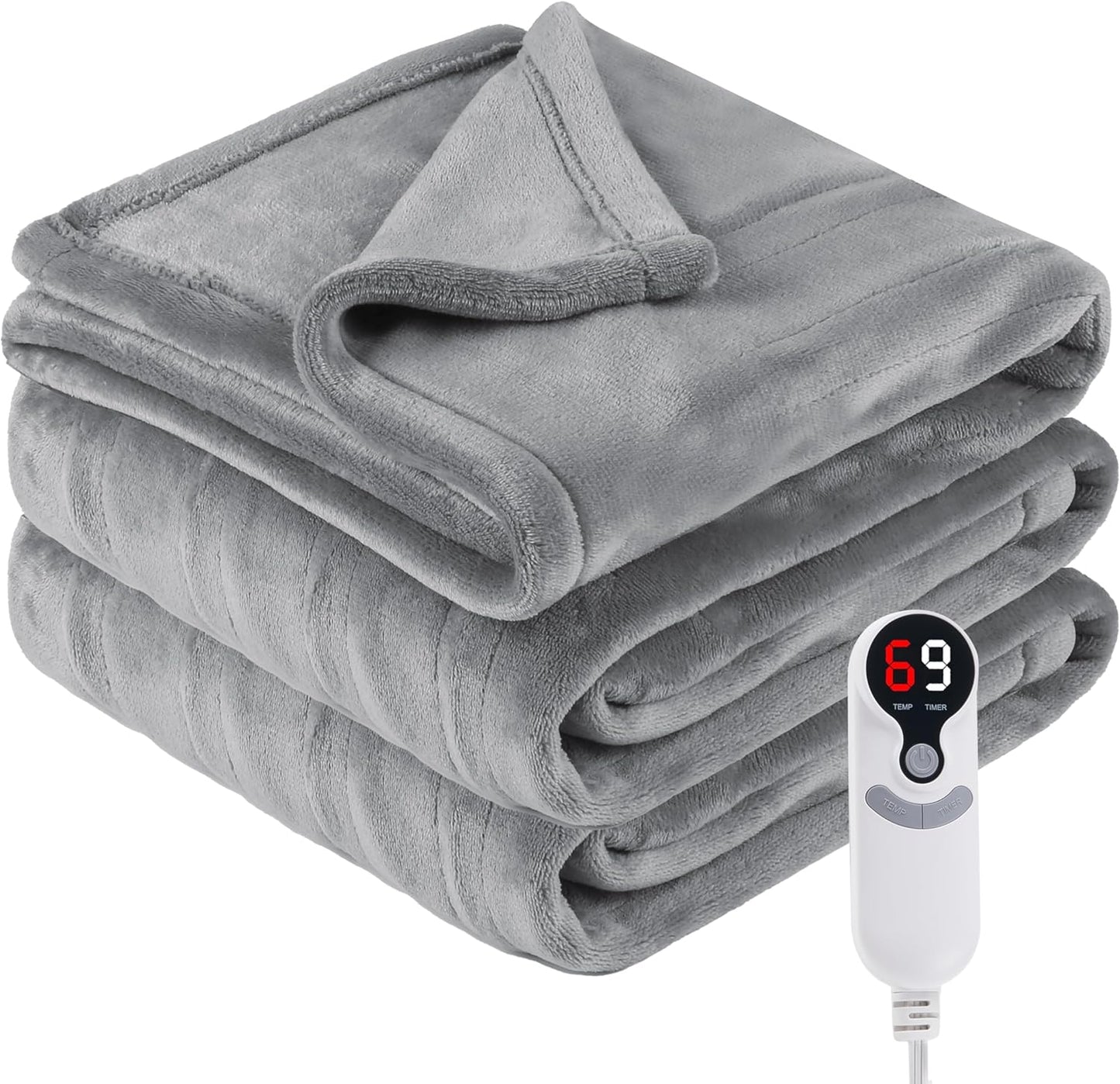Electric Heated Blanket Throw 50in x 60in for Cozy Comfort