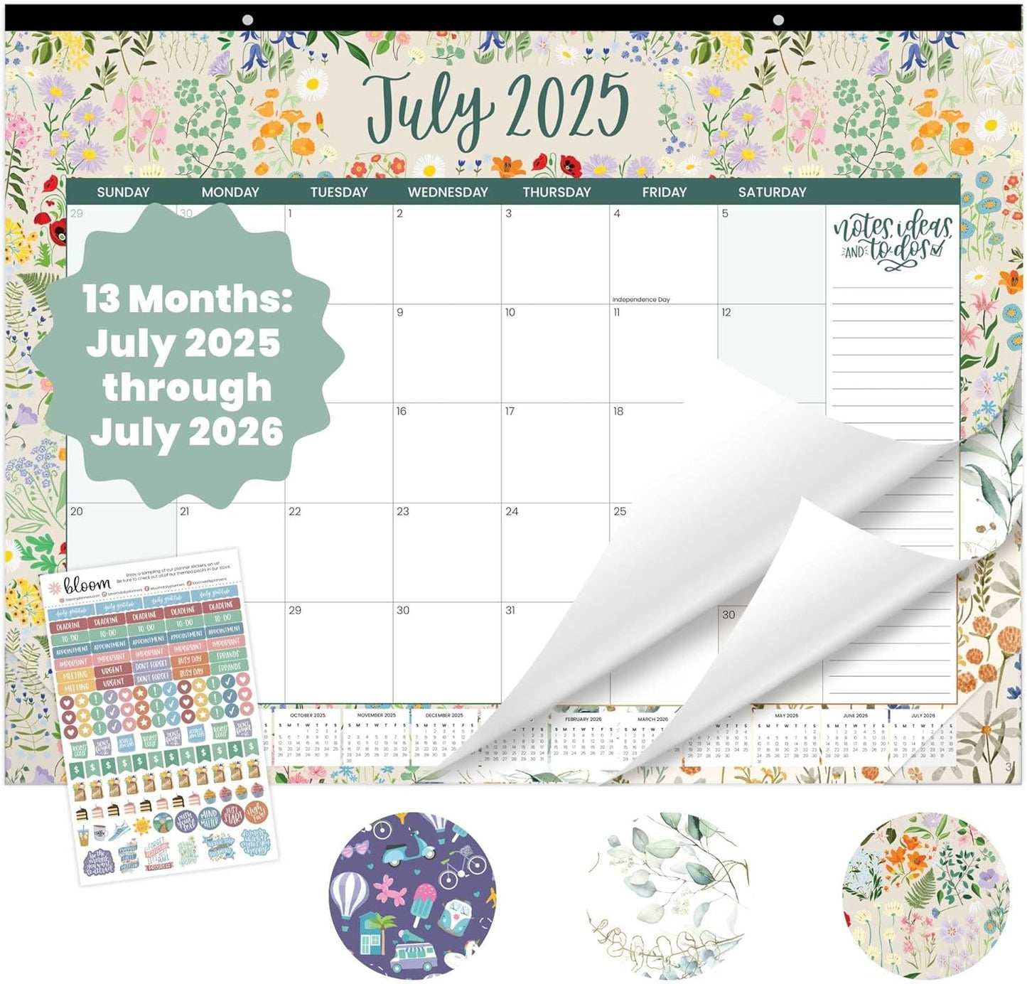 Bloom Daily Planners 2025-2026 Academic Wall Calendar - Stay Organized in Style!