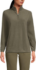 Lands' End Anyweather Fleece Quarter Zip Pullover - Soft