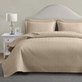 Maple&Stone Quilt Set Queen Size Lightweight Beige - All Season