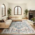 7x9 Washable Area Rug for Living Room and Bedroom Comfort