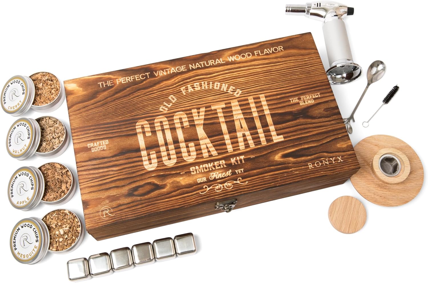 RONYX 13pc Cocktail Smoker Kit - Enhance Your Drinks!