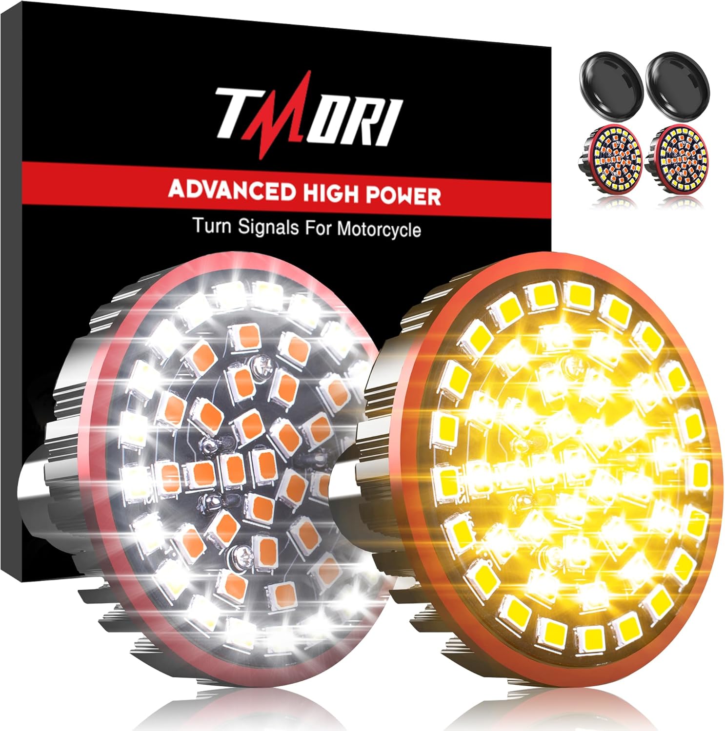 Upgraded 1157 Motorcycle Front LED Turn Signals for Harley